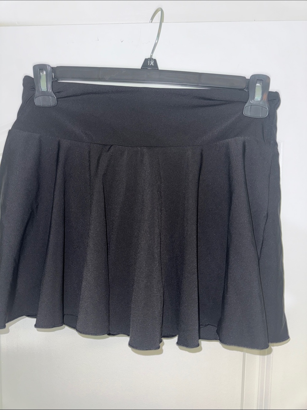 Black Pleated Mini Skort - Women's Skater Style